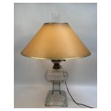 (D) Antique Greek Key Design Oil Lamp Table Lamp