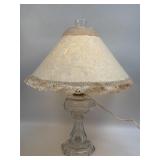 (D) Antique Oil Lamp Table Lamp With Victorian