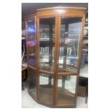 (BR) Large Lighted China / Curio Cabinet With