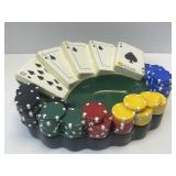 (D) 10" Poker Ashtray Cigars International With