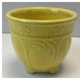(D) Vintage Footed Studio Art Pottery Planter USA