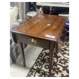 (BR) Maple Drop Leaf End Table 28" x 21" and 27"