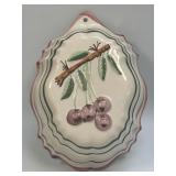 (D) Vintage Ceramic Cherry Jelly Mold Wall
