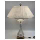 (D) Vintage Fluted Glass Table Lamp - Hollywood