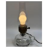 (D) Vintage Finger Oil Lamp Table Lamp Working