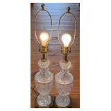 (D) Pair Of Vintage Waterford Cut Crystal Table