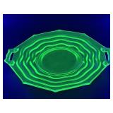 (D) Jenkins Glass Uranium Glass Ocean Wave