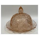 (D) Vintage Mosser Rose Pink Depression Glass