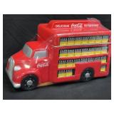 (D) Coca-Cola Ceramic Delivery Truck Cookie Jar -