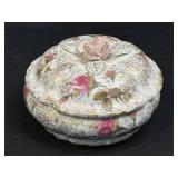 (D) Betson Vintage Handpainted Rose Compote Dish