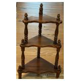 (D) Spindle Corner Wall Shelves Wood Display