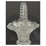 (D) Vintage Crystal Bridal Flower Basket | 1930s