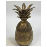 (D) Vintage 2-piece Brass Pineapple 6.75" Tall x