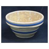 (D) Antique  Blue and White Band Ribbed Yellow