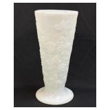 (D) Vintage Anchor Hocking Milk Glass Vase with