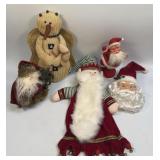 (D) Santa and Snowman Christmas Decorations As