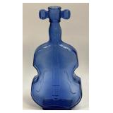(D) Vintage Cobalt Blue Glass 8" Violin Shaped