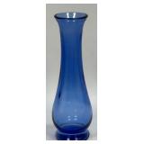 (D) Cobalt Blue Glass Bud Vase 6"