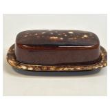 (D) Vintage McCoy Brown Drip Glaze Pottery