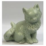 (D) 1946 HAEGER POTTERY CAT KITTEN PLANTER GREEN