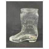 (D) Vintage Jim Beam Cowboy Boot Clear Shot