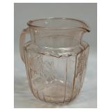 (B) VINTAGE ANCHOR HOCKING PINK MAYFAIR OPEN ROSE