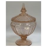 (B) Vintage Anchor Hocking Mayfair "Open Rose"