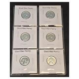 (SC) 6 Steel War Pennies