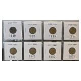 (SC) 8 Wheat Pennies