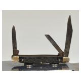 (SC) Early Camillus NY USA 3-Blade Knife