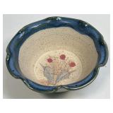 (D) Russell Wood Signed Pottery Bowl with