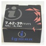 (SC) Full Box Igman 7.62 X 39 MM FMJ