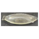 (D) Vintage Glasbake #4141 Clear Glass Fish