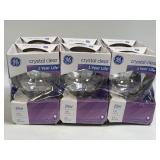 (D) 6 GE Crystal Clear 25 Watt Light Bulbs