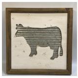 (D) Hobby Lobby Rustic Farmhouse-Style Cow