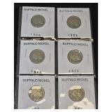 (SC) 6 Buffalo Nickels