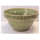 (D) McCoy Green Glazed Hearts & Diamonds 9"