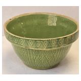 (D) McCoy Green Glazed Hearts & Diamonds 7"