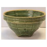 (D) McCoy Green Glazed Window Pane 8ï¿½" Stoneware