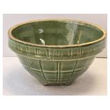(D) McCoy Green Glazed Window Pane 6ï¿½" Stoneware
