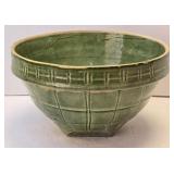 (D) McCoy Green Glazed Window Pane 9ï¿½" Stoneware
