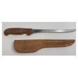 (SC) Case XX Filet Knife 9ï¿½ Blade with Leather