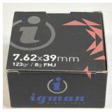 (SC) Full Box Igman 7.62 X 39 MM FMJ