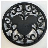 (D) Cast Iron Trivet Mickey Mouse Design 7ï¿½