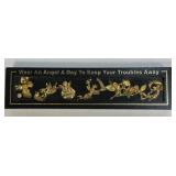 (D) Seven Yellow Gold Tone Wear an Angel a Day To