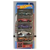 (D) 5-Hot Wheels Cars As Pictured (Nissan)