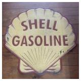 Retro Style Shell Gasoline Sign 36ï¿½ x 36ï¿½ Heavily