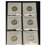 (SC) 6 Brilliant Uncirculated Jefferson Nickels