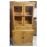(BR) Solid Maple China Cabinet from 1964 32ï¿½ Wide