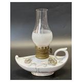 (D) Vintage Small Aladdin Style Gold Floral